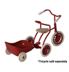 Miniature trailer for Maileg tricycle in red
