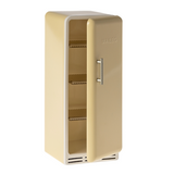 Miniature Maileg fridge with working door in vintage yellow