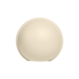 A round, dome-shaped light fixture or lamp shade in a warm cream or off-white color, shown against a solid white background.