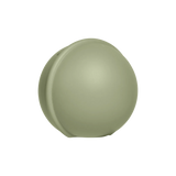 A single matte sage green spherical object, possibly a cosmetic pot, container, or decorative sphere, shown against a plain white background.