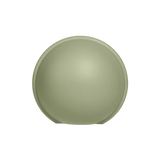 A single matte dome-shaped light fixture or lamp shade in a muted sage green color, shown against a solid white background.
