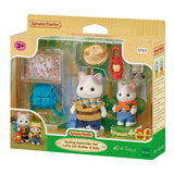 Sylvanian Families toy set packaging with two cats and accessories on a white background