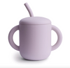 Mushie Silicone Training Cup + Straw - Soft Lilac