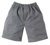 Boys Basic Elastic Waist Shorts - Grey