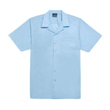 Boys Short Sleeve Open Neck Shirt - Sky Blue