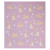 100% Cotton Whimsical Lilac Bunny Baby Blanket